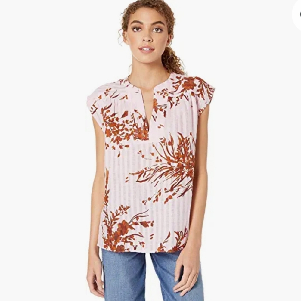 Joie Narumi Linen Floral Sleeveless Summer Top Small